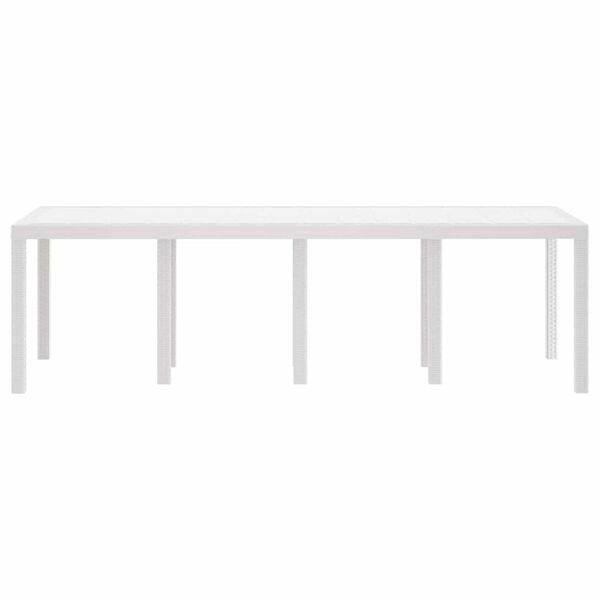 vidaXL Tuin Eettafel Wit 250 x 100 x 73 cm poly rattan