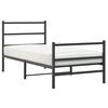 vidaXL Bedframe met hoofd- en voeteneinde&nbsp;metaal zwart 90x200 cm