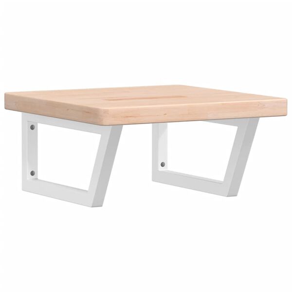 vidaXL Badkamer wandschap staal en massief eikenhout