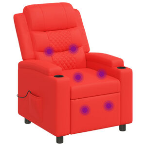 vidaXL Massage-relaxstoel Rood 75 x 93 x 98 cm Stof