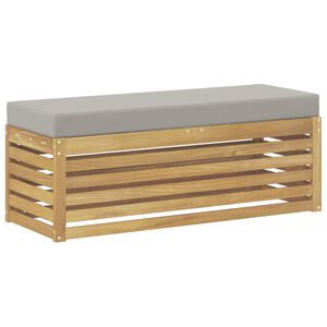 vidaXL Buitenstoolbank Wit 115 x 43 x 45 cm Massief Acaciahout