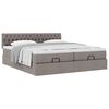 vidaXL Ottoman bed met matrassen 180x200cm stof taupe