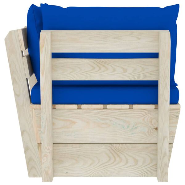 vidaXL Tuinhoekbank met kussens pallet geïmpregneerd vurenhout