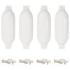 vidaXL Bootstootkussens 4 st &Oslash; 11x40 cm PVC wit