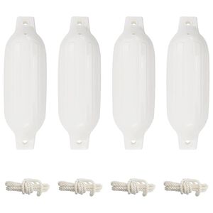 vidaXL Bootstootkussens 4 st &Oslash; 11x40 cm PVC wit