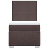 vidaXL Boxspring met matras stof donkerbruin 90x190 cm