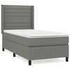 vidaXL Boxspring met matras stof donkergrijs 90x190 cm