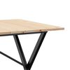 vidaXL Eettafel X-frame 140x80x75 cm massief grenenhout en staal