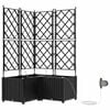 vidaXL Plantenbak 3 st Zwart 80 x 80 x 142 cm PP