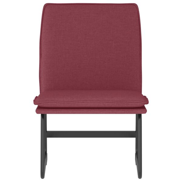vidaXL Loungestoel 52x75x76 cm stof wijnrood