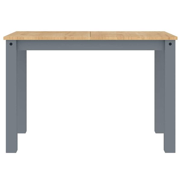 vidaXL Eettafel Panama 112x60x75 cm massief grenenhout grijs
