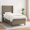 vidaXL Boxspring met matras stof taupe 90x200 cm