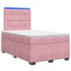 vidaXL Boxspringbed met matras Roze 120 x 190 cm Fluweel