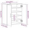 vidaXL Schoenenkast 60x35x70 cm bewerkt hout zwart