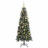 vidaXL Kunstkerstboom met 300 LED Groen 180 cm PVC en Plastic en Staal