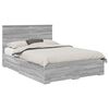 vidaXL Bedframe met lade Grijs Sonoma 150 x 200 cm Bewerkt hout