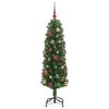 vidaXL Kunstkerstboom Groen 150 cm PVC en Staal en Kunststof