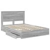 vidaXL Opslag bed met lade Grijs Sonoma 140 x 200 cm Bewerkt hout