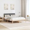 vidaXL Bedframe Bruin en donkergrijs 135 x 190 cm Massief grenenhout