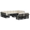 vidaXL Tuinbankenset 14 st Zwart poly rattan