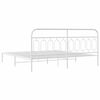 vidaXL Bedframe met hoofdbord metaal wit 200x200 cm