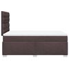 vidaXL Boxspring met matras stof donkerbruin 120x190 cm