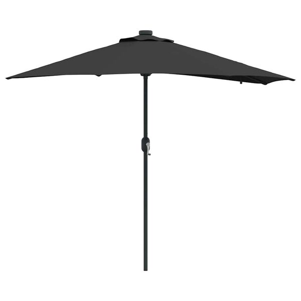 vidaXL Tuinparasol Zwart 294 x 150 x 223 cm Polyester en staal
