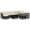 vidaXL Tuinbankenset 11 st Zwart poly rattan