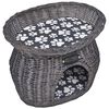 vidaXL Kattenbed/huis/krabpaal met kussen wilgen