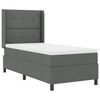 vidaXL LED Box Spring Bed met hoofdeinde Donkergrijs 80 x 200 cm Stof