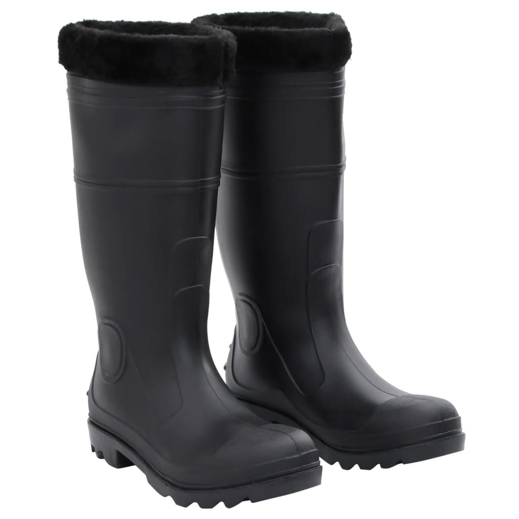 vidaXL Regenlaarzen met verwijderbare sokken maat 42 PVC zwart kopen vidaXL
