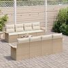vidaXL Tuin Sofa Set met kussen 9 pcs Beige en Cr&egrave;me poly rattan