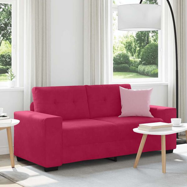vidaXL Loveseat Sofa Wijnrood 180x77x82 cm Fluweel