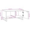 vidaXL Salontafel Bruin en zwart 80 x 50 x 40 cm Massief acaciahout