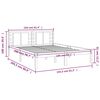 vidaXL Bedframe massief hout wit 150x200 cm