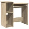 vidaXL Bureau met schappen 84x40x78 cm bewerkt hout sonoma eikenkleur