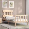 vidaXL Bedframe met hoofdbord massief hout