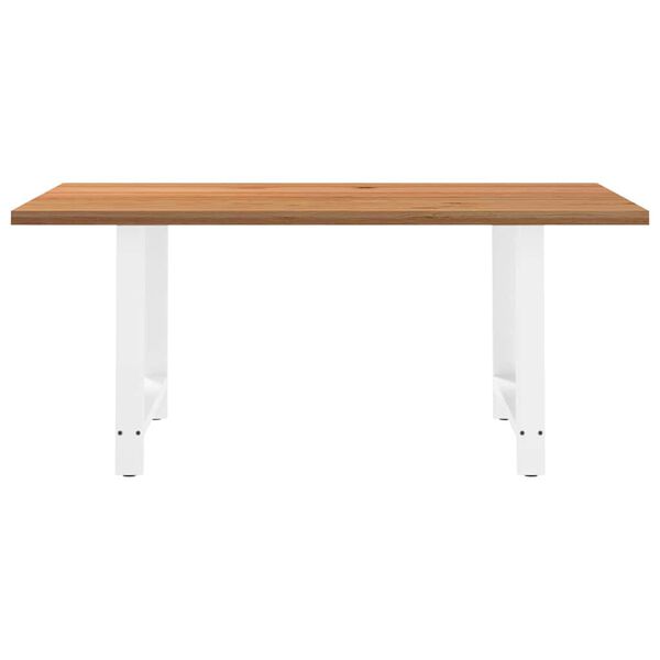 vidaXL Eettafel rechthoekig 180x120x74 cm massief eikenhout lichtbruin
