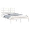 vidaXL Bedframe massief hout wit 160x200 cm