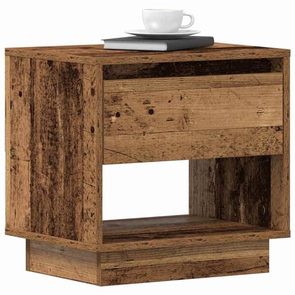 vidaXL Nachtkastje met lade 2 pcs Oudhout 45 x 34 x 44 cm Bewerkt hout