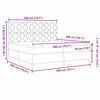 vidaXL Boxspringbed met matras Donkergrijs 200 x 200 cm Stof
