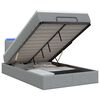 vidaXL Ottoman Bed met Matrassen en LED Lichtgrijs 120 x 190 cm Stof