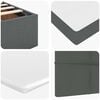 vidaXL Ottoman bed met matras en LED's 90x190cm stof donkergrijs