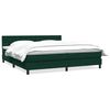 vidaXL Boxspring met matras fluweel donkergroen 180x220 cm