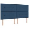 vidaXL Boxspringbed met matras met hoofdeinde Blauw 180 x 200 cm Stof