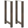 vidaXL Bartafelpoten 2 st 60x(100-101) cm staal naturel