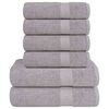 vidaXL 6-delige Handdoekenset FROGN 360 g/m&sup2; grijs
