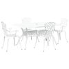 vidaXL Tuin eettafelset 5 pcs Wit Aluminium
