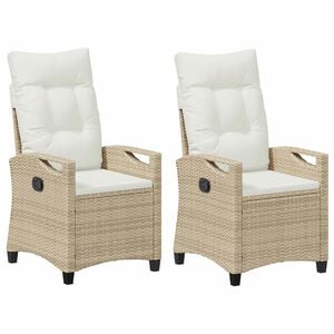 vidaXL Tuinstoel 2 st Beige en Cr&egrave;me Staal en Polyester