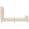 vidaXL Bedframe met hoofdeinde Cr&egrave;me 160 x 200 cm Stof